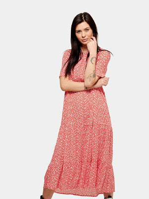 Anna midi dress - Red