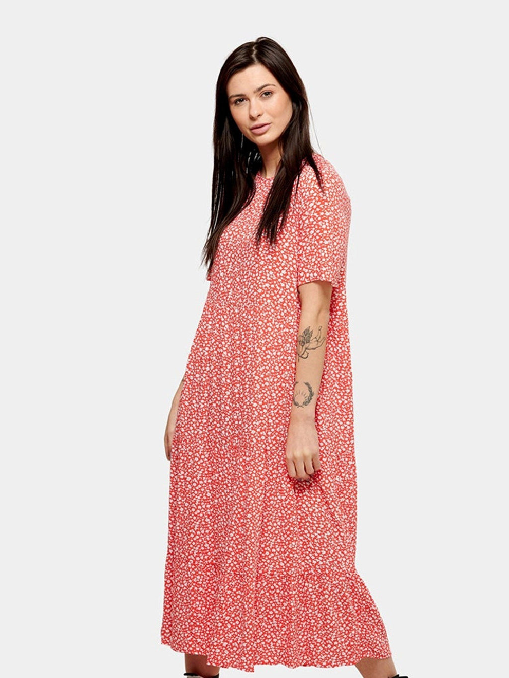 Anna midi dress - Red