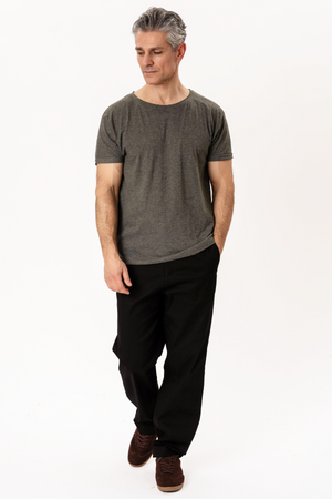 Deep Neck T -shirt - σκούρο γκρι