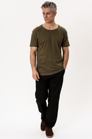 Deep Neck T -Shirt - Πράσινο
