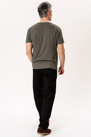 Deep Neck T -shirt - σκούρο γκρι