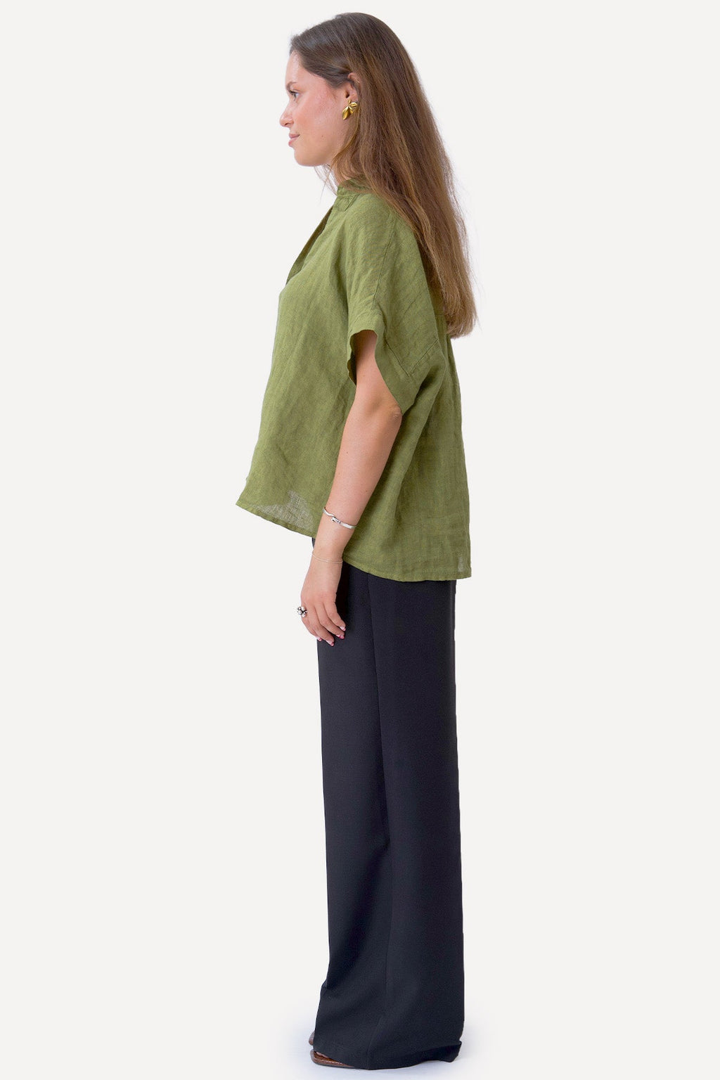 Astrid Linen Shirt - Olive