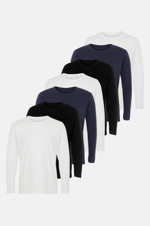 Basic Long Sleeve T -Shirt - Package Deal (7 τεμ.)