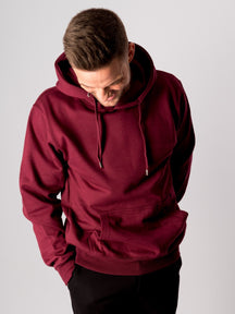 Basic Hoodie - Βουργουνδία κόκκινο