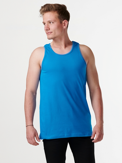 Basic Tanktop - Petroleums blå - TeeShoppen - Blå