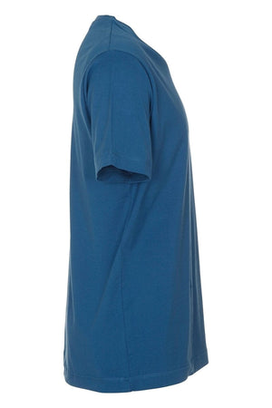 Basic T-Shirt V-Neck-Μπλε πετρελαίου