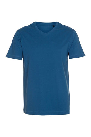 Basic T-Shirt V-Neck-Μπλε πετρελαίου
