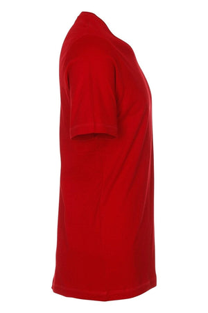 Basic T-shirt με λαιμόκοψη σε κόκκινο χρώμα