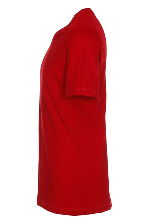 Basic T-shirt με λαιμόκοψη σε κόκκινο χρώμα