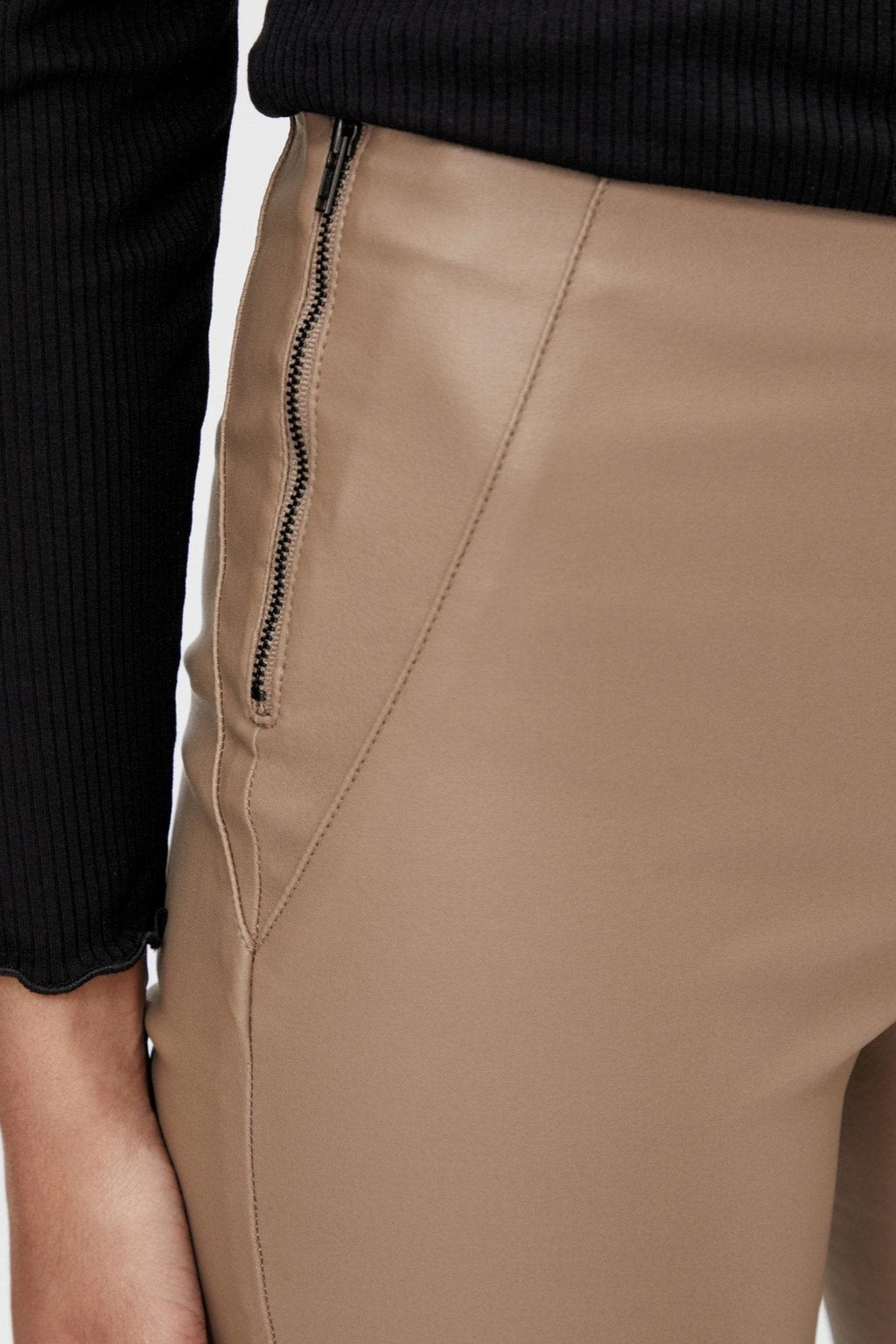 Belle Coated Leggings - Beige