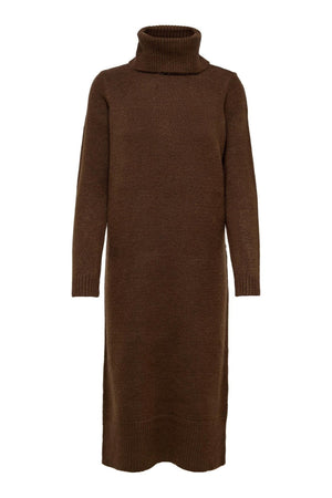 Brandie Roll Neck Dress - CHICORY Coffee
