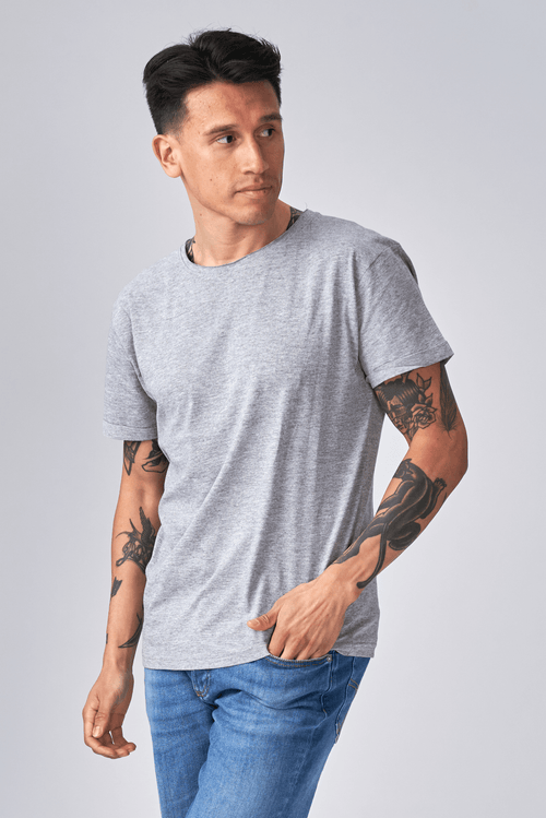 Deep Round Neck - Light gray