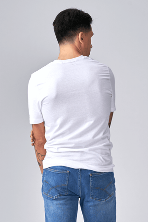 Basic V-neck t-shirt  - White