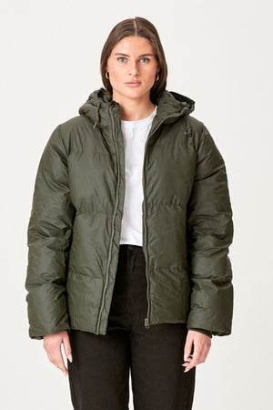Lexie Coated Jacket - Olive