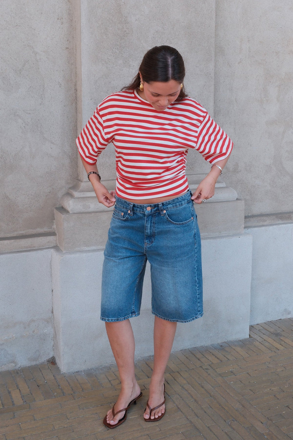 Denim jorts - μπλε denim