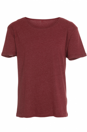 Deep Round Neck - Mottled Red