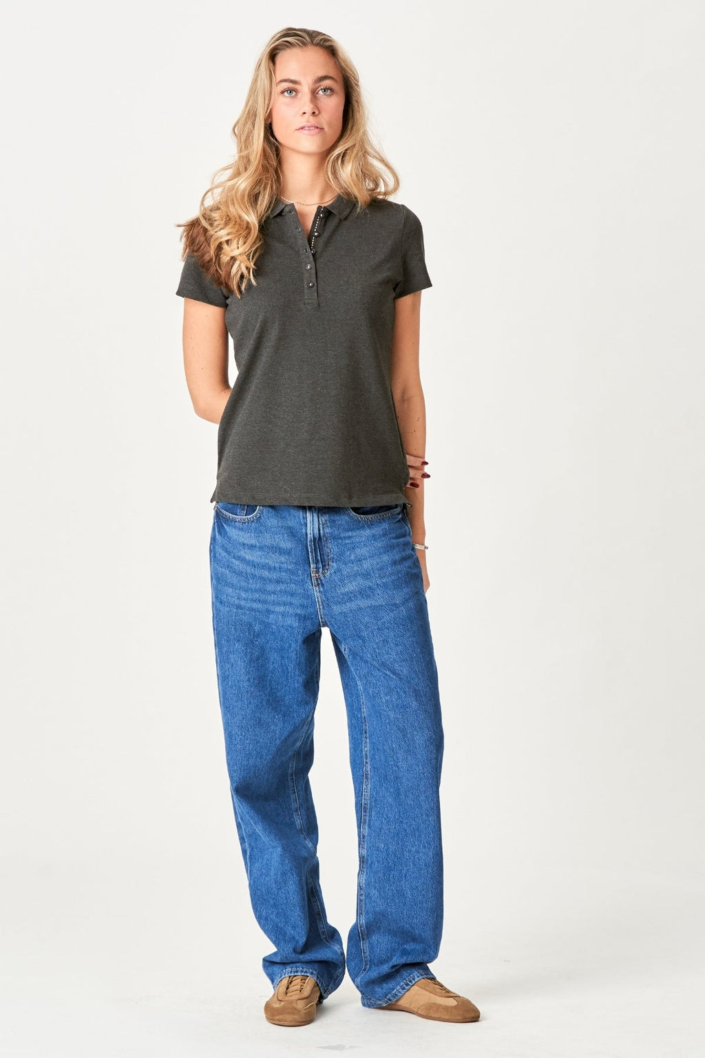 Πόλο πουκάμισο - σκούρο γκρι