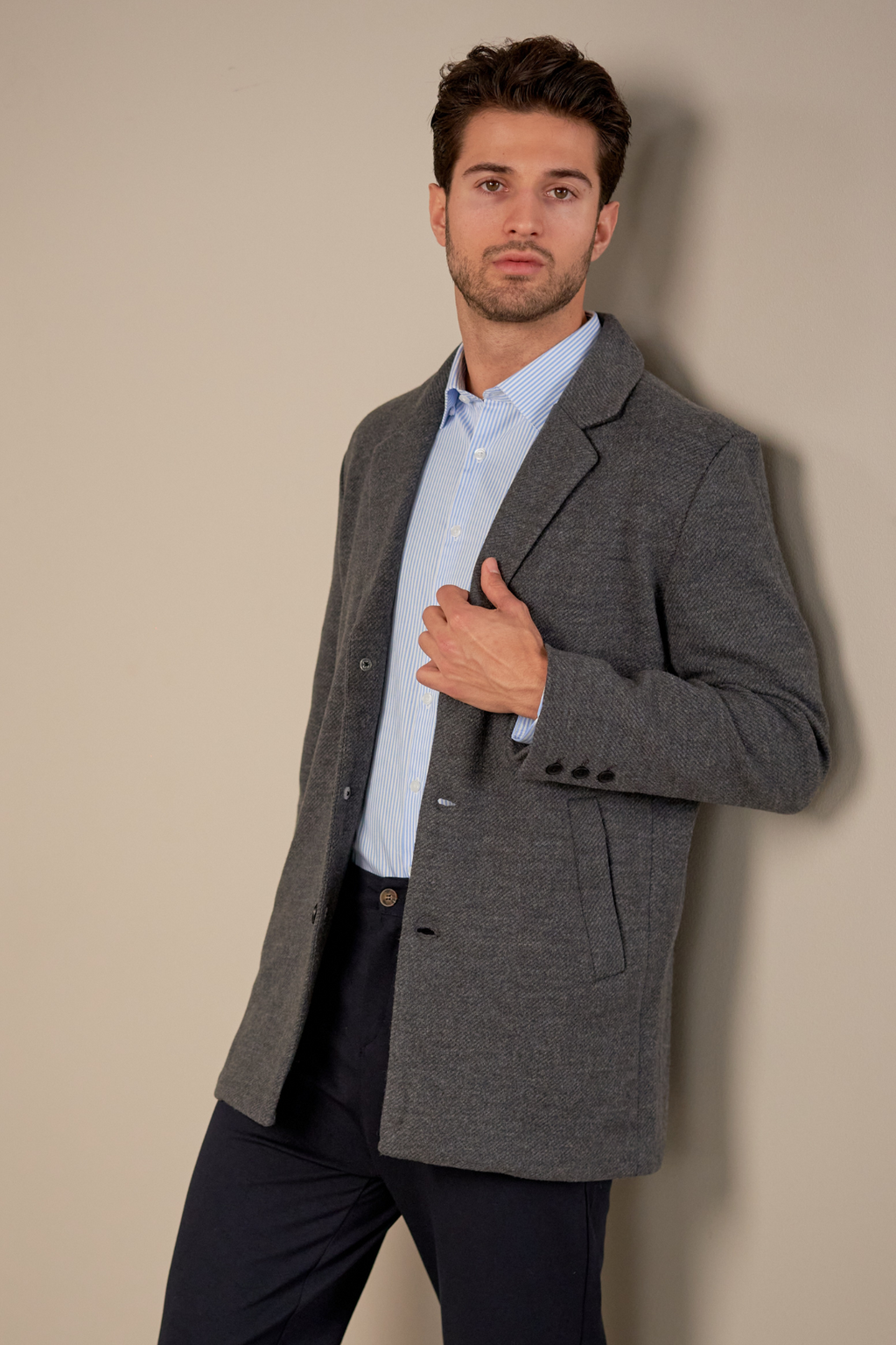 Κλασικό παλτό - Γκρι