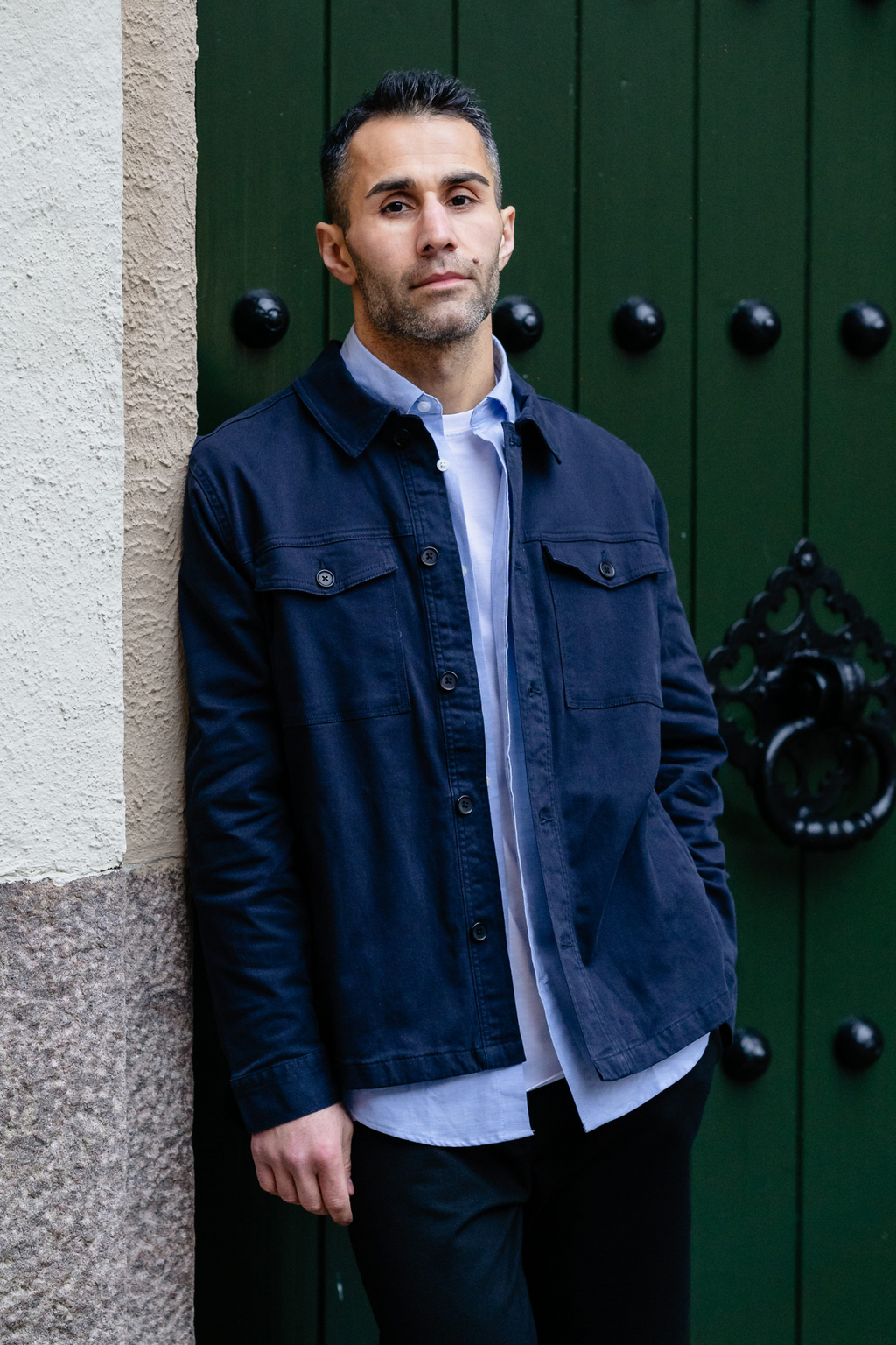 Twill Overshirt - Navy