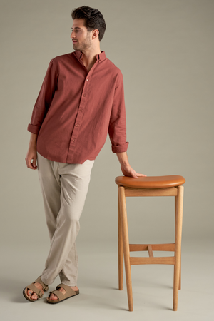 Λινενού πουκάμισο - Terracotta