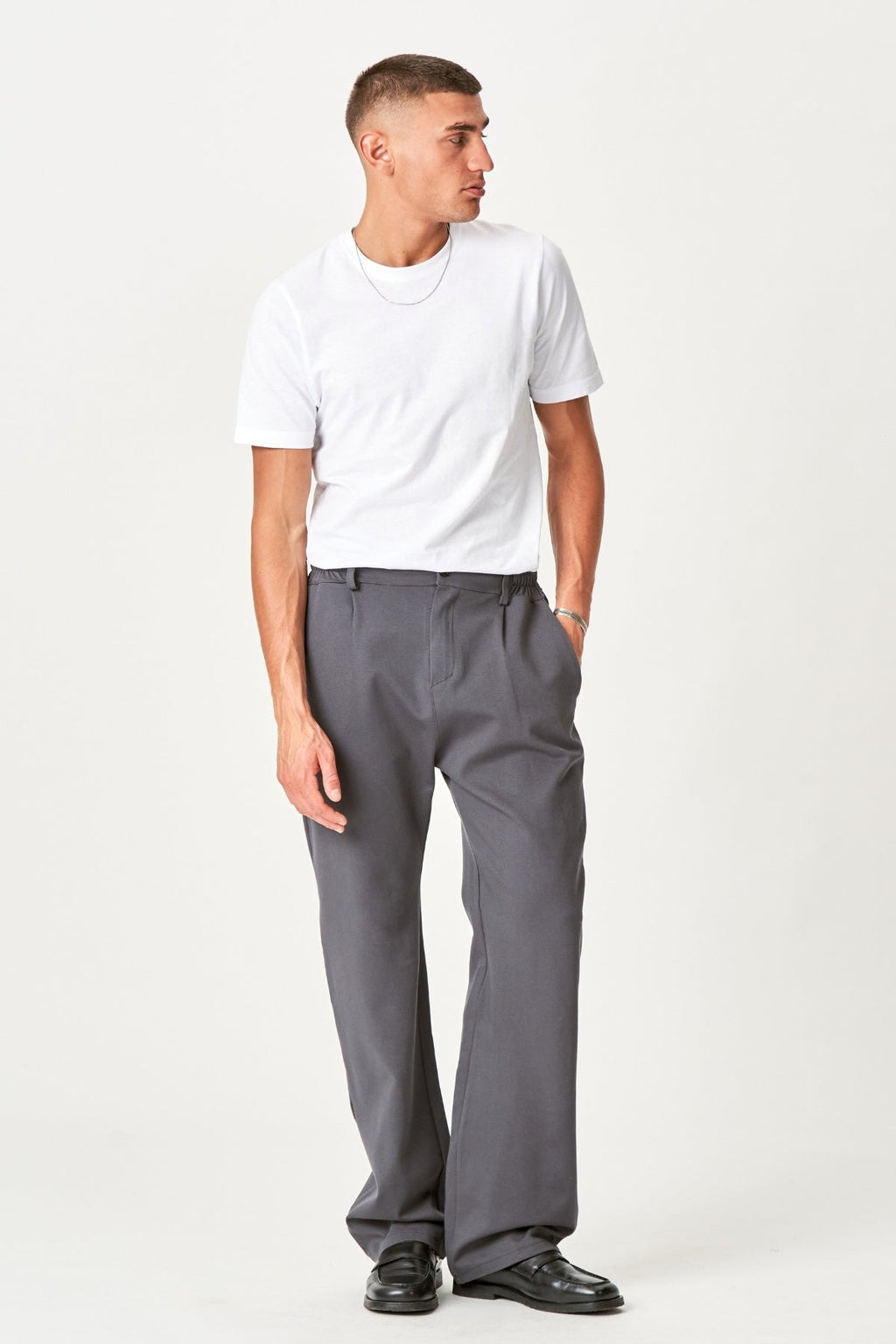 Suit Pants Loose - Steel Grey
