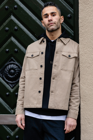 Twill Overshirt - Dark Sand