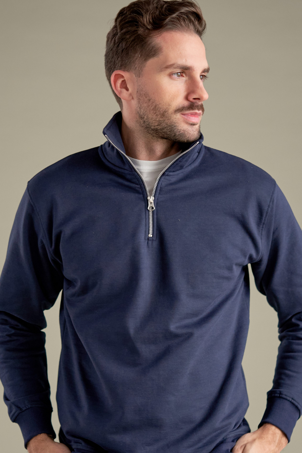 Sweatshirt Half Zip - Navy