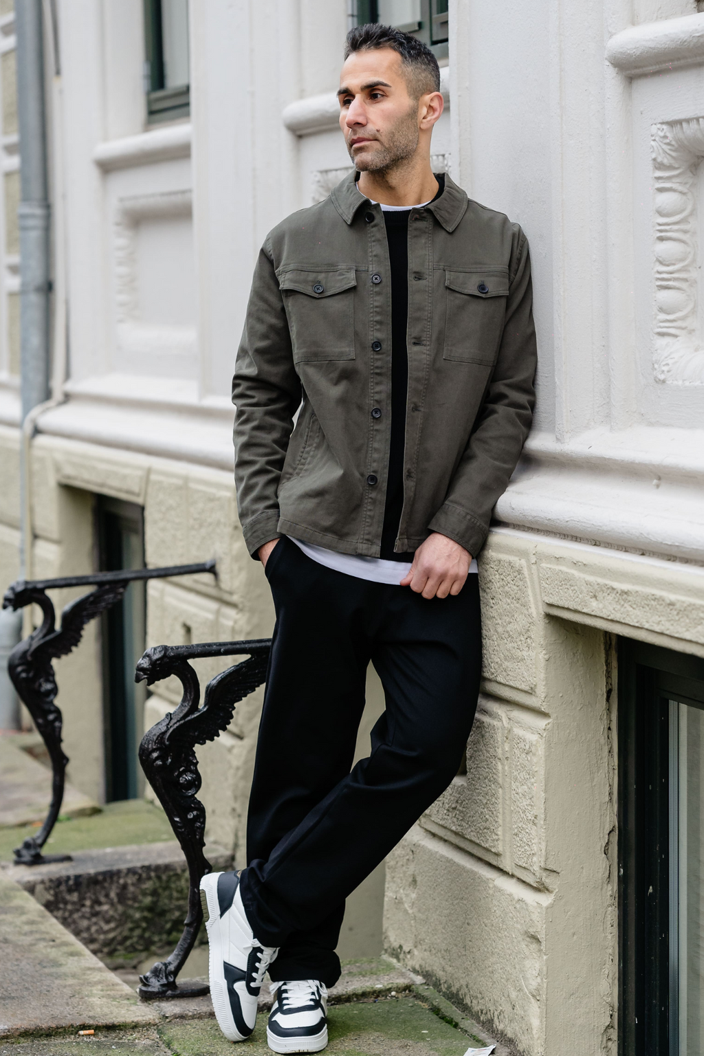 Twill Overshirt - Dark Olive