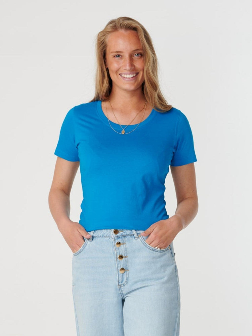 Fitted t-shirt – Torquoise Blue