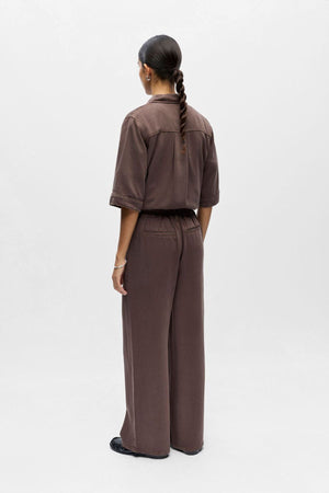 Frame Lisa Wide Pant - Seal Brown