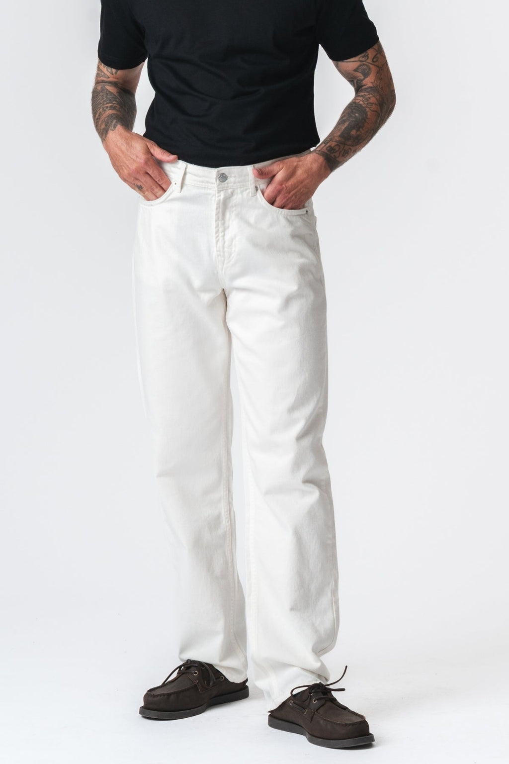 Noah Loose Fit Jeans - White Denim