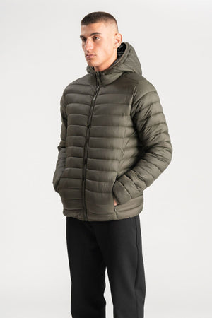 Ελαφρύ μπουφάν με κουκούλα - Ελιά