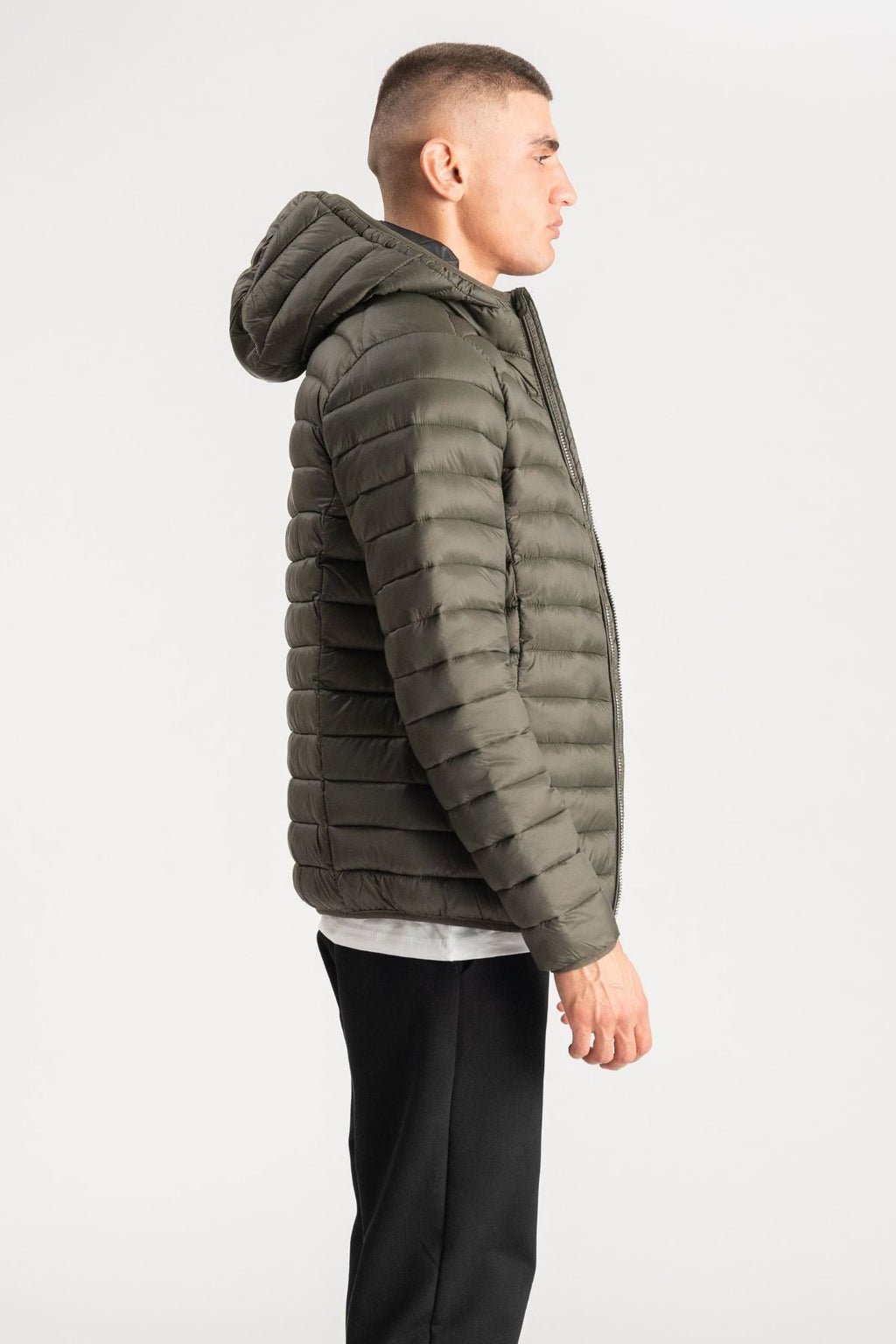 Ελαφρύ μπουφάν με κουκούλα - Ελιά