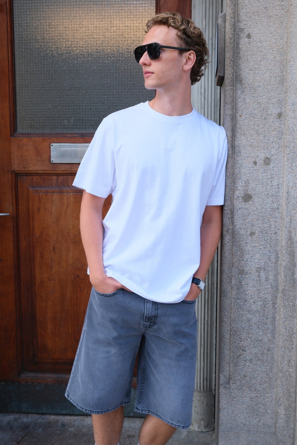 Τζην Shorts Χαλαρά - Γκρι