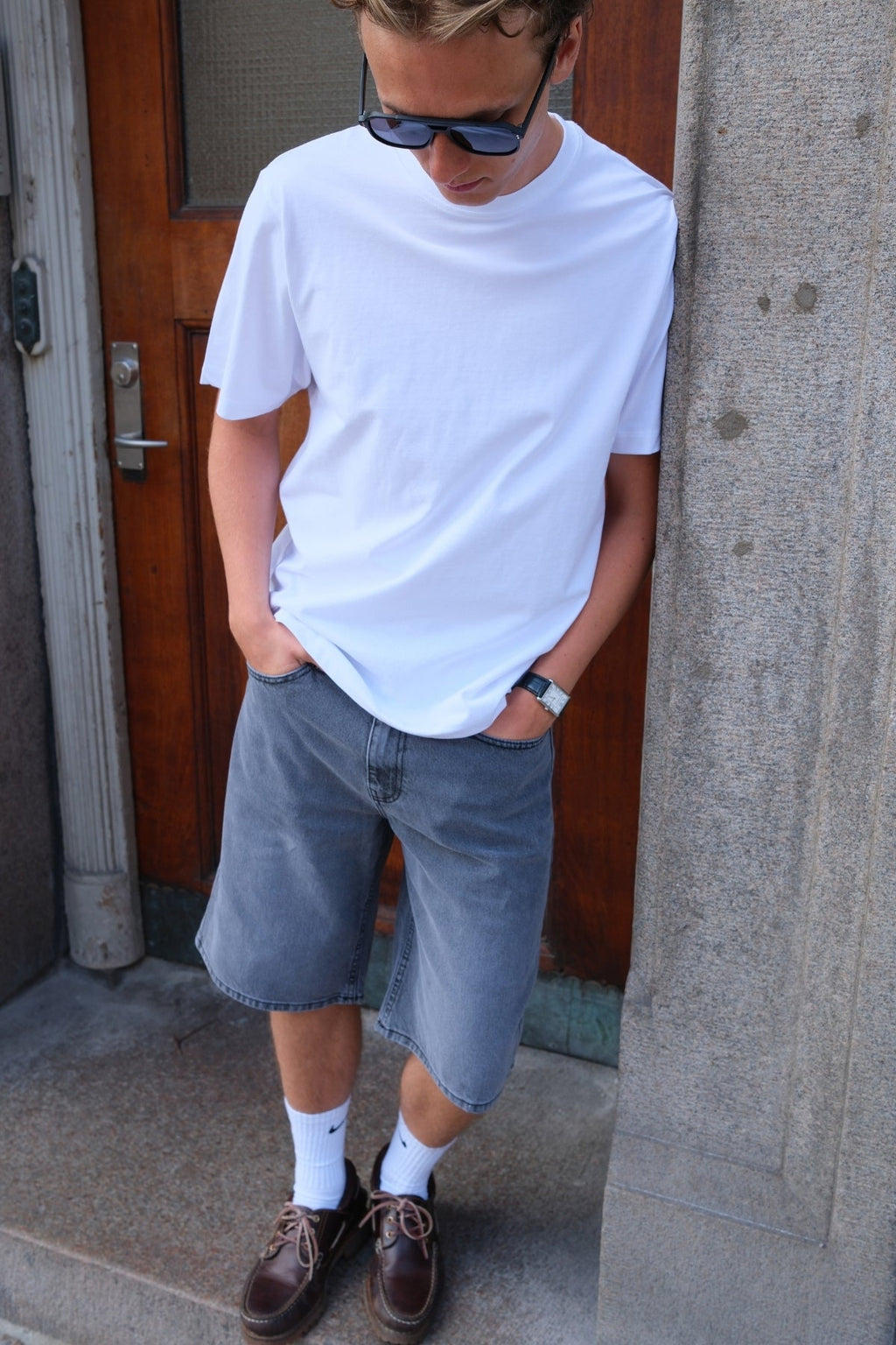 Τζην Shorts Χαλαρά - Γκρι