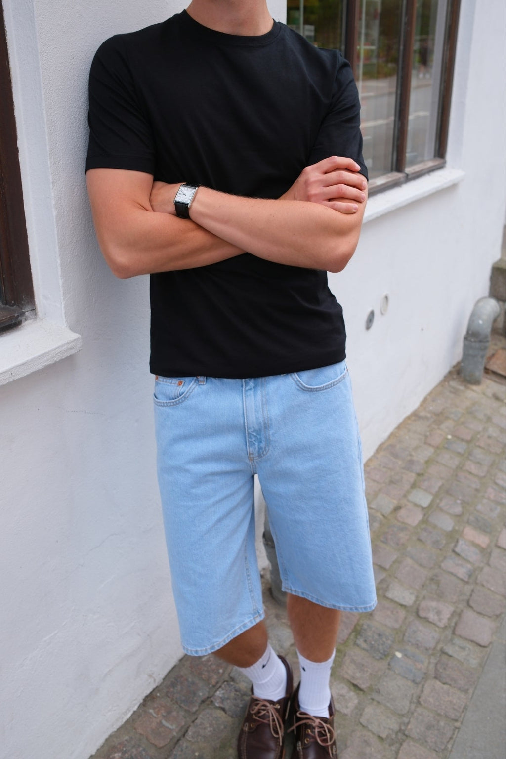 Denim Shorts Loose - Light Blue