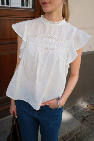 Trine Lace Top - Snow White