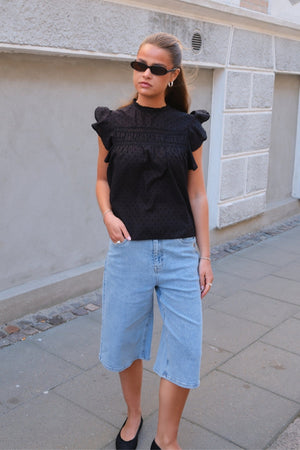 Kath Long Denim Shorts - ανοιχτό μπλε denim