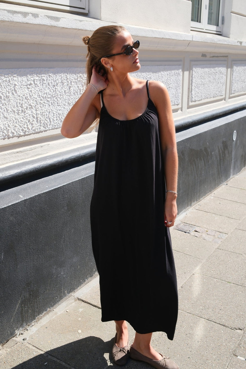 Luna Singlet Ankle Dress - Black