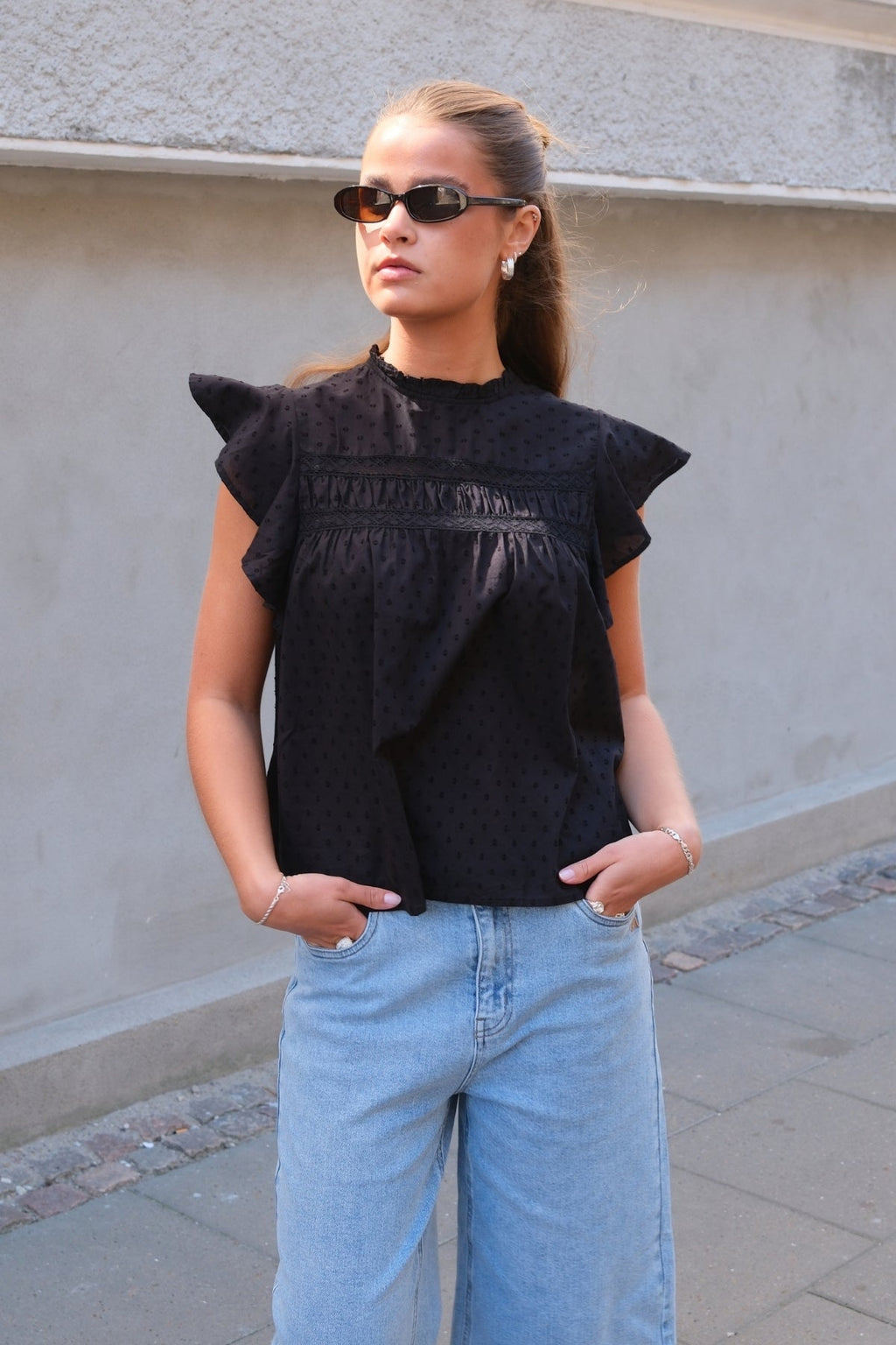 Trine Lace Top - Black