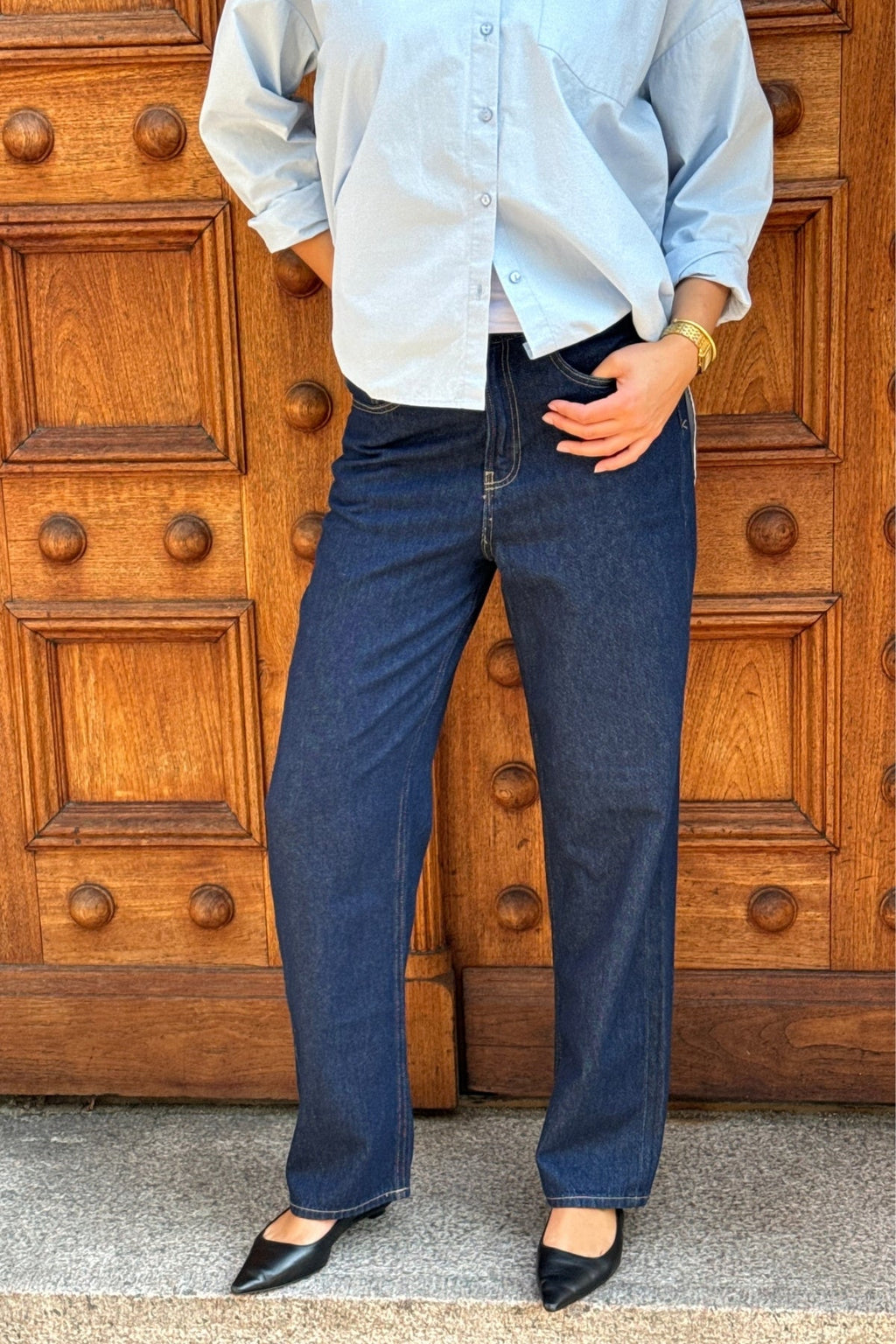 The Original Performance Ευρύ τζιν - σκούρο μπλε denim