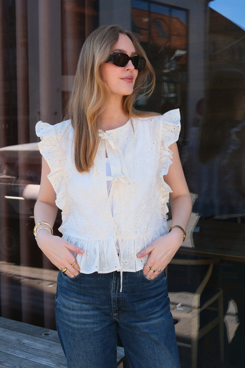 Cilie Top -  Cloud Dancer