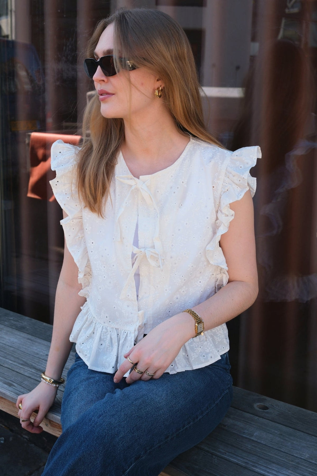 Cilie Top -  Cloud Dancer