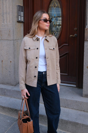 Twill Overshirt - Beige