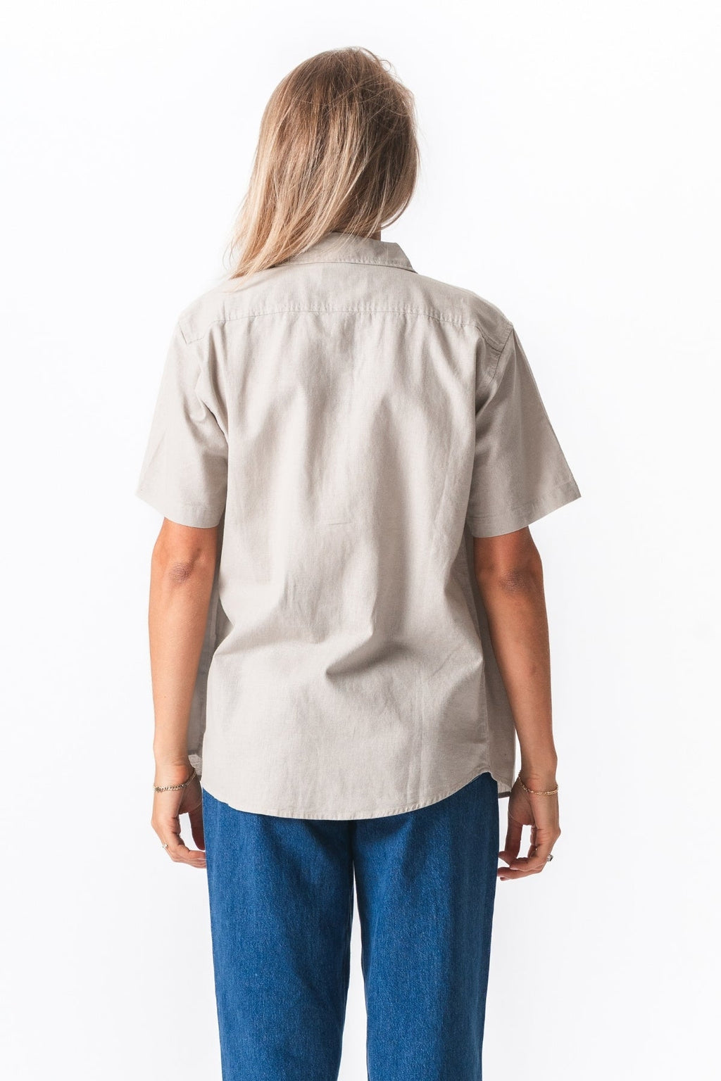 Short Sleeve Linen Shirt - Sand