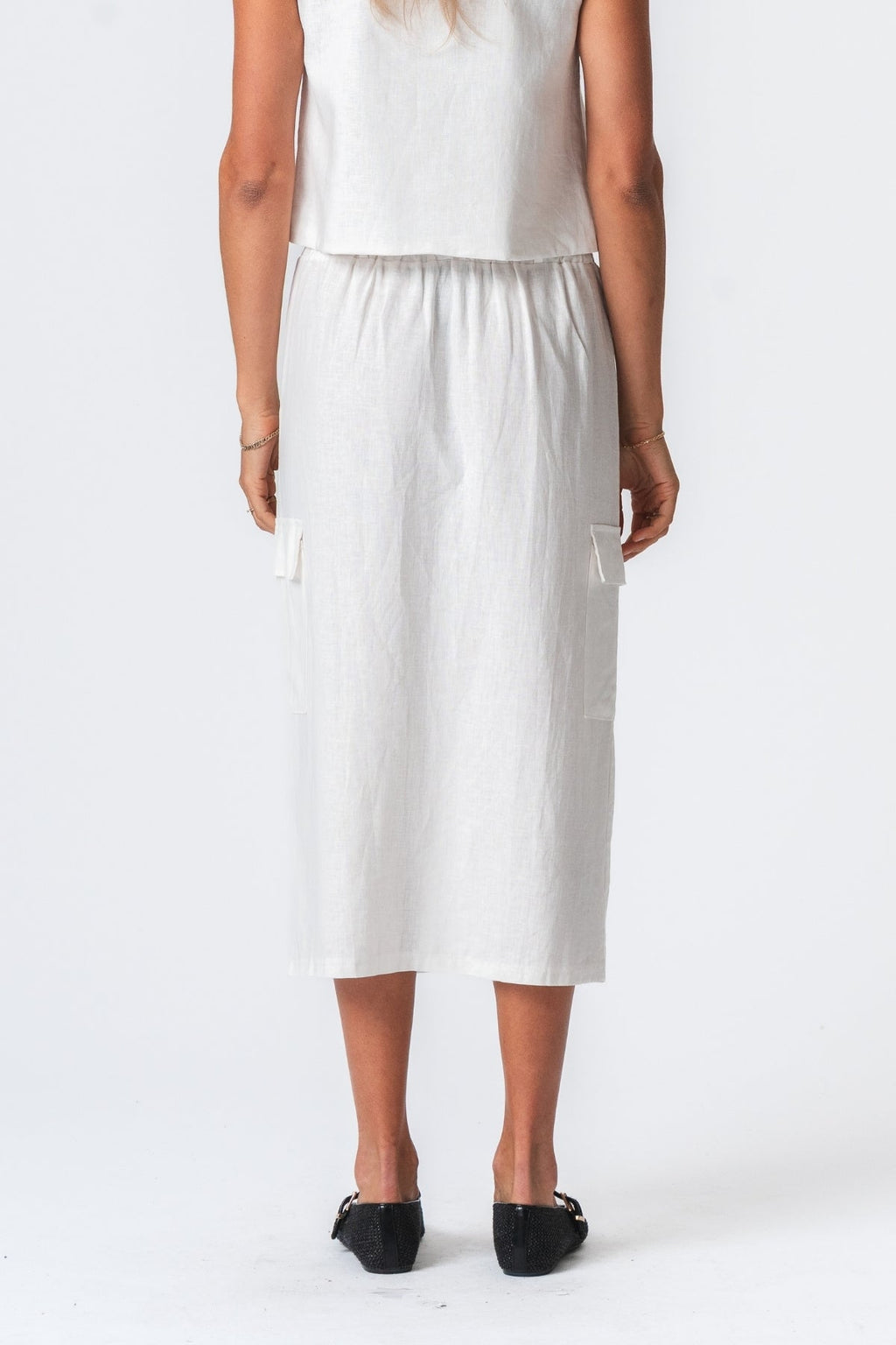 Linen Skirt - White