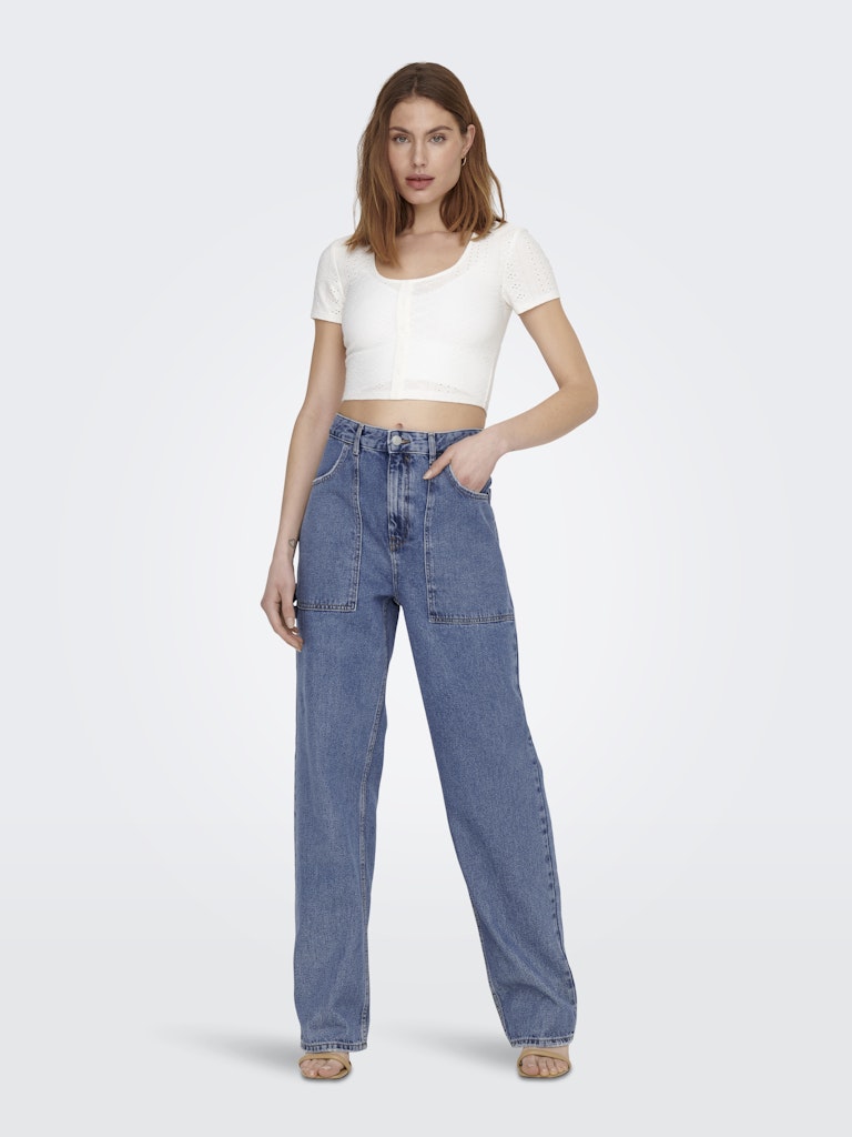 Kirsi Wide Jeans - Μεσαίο μπλε denim