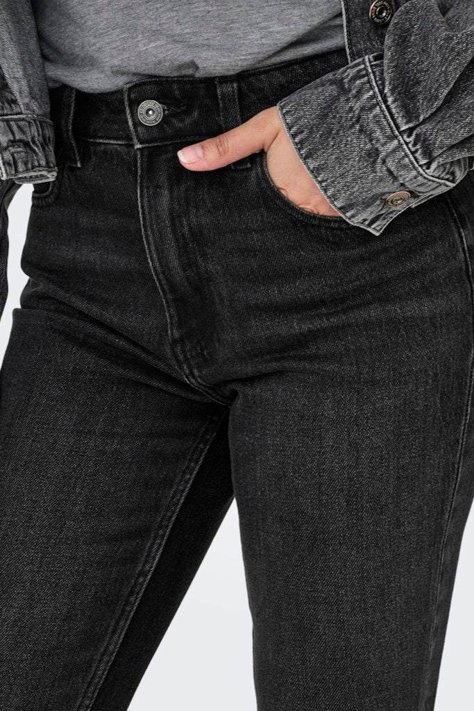 Emily High Waist Jeans - Black denim
