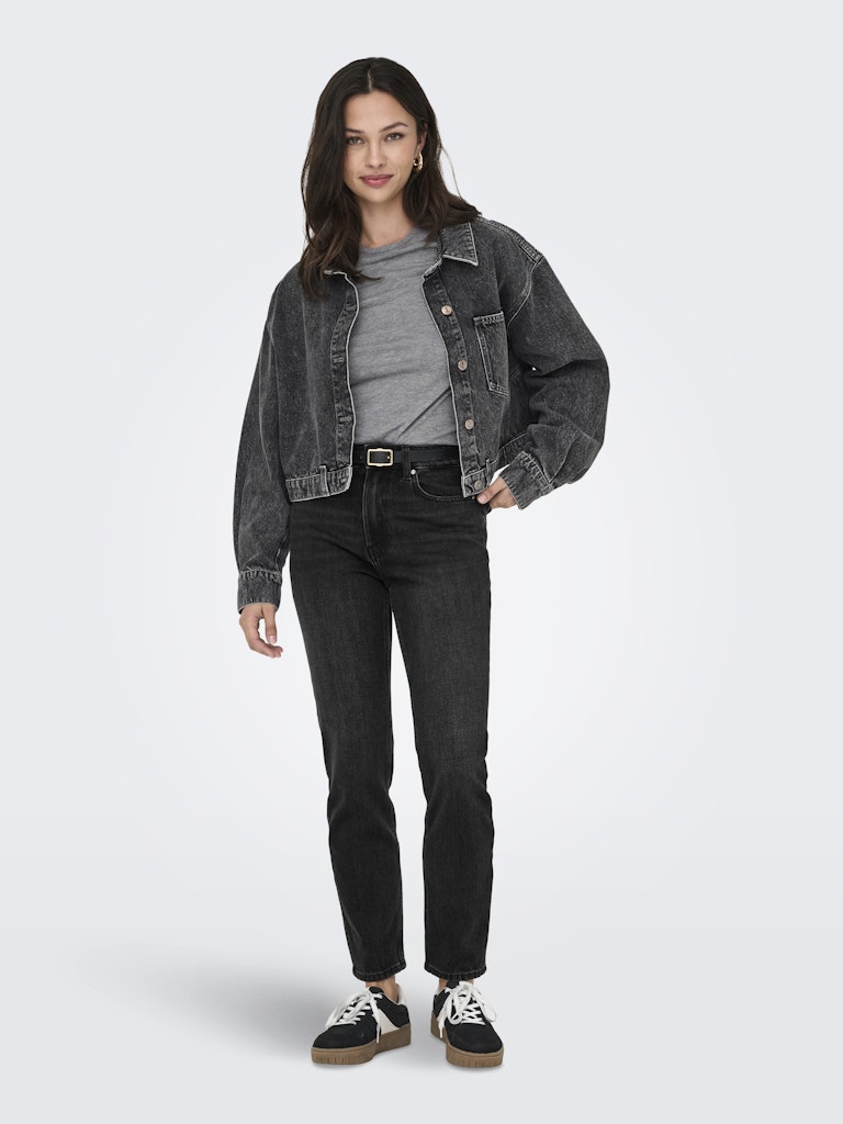 Emily High Waist Jeans - Black denim