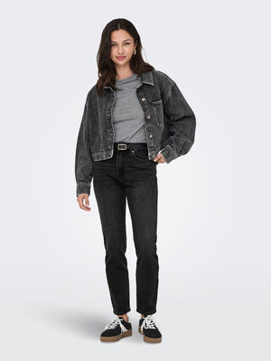 Emily High Waist Jeans - Black denim